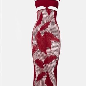 POSTER GIRL Red Mesh Dress